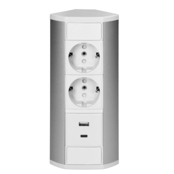 GNIAZDO MEBLOWE 2xUSB ORNO OR-GM-9039(GS)/W-G